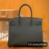 Luxurys Leather Platinum Handbag手作りワックススレッド縫製バッグ30オリジナル工場エプソムパームファッションポータブルレディースバッグラグジュ