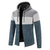 Suéteres masculinos outono e inverno plus veludo grosso suéter com capuz tamanho grande casaco fino cardigan masculino jaqueta com capuz