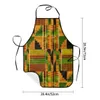 Africano Kente Pano Design Avental Adulto Mulheres Homens Chef Tablier Cozinha para Cozinha Tradicional Africana Padrão Étnico Babador L230620