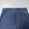 Skirts TOTEM E Skirt Home High Waist Double Pocket Cotton Denim Straight Curved Half