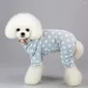 Roupa para cachorro pijama de algodão macio cachorros pequenos cachorro gatos macacão casaco com estampa de margarida animal de estimação drop ship