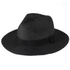 Basker designer bred brim strand sol hatt naturliga panama kvinnor sommar mjukformade fedora resor upf50 uv skydd halm