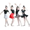 Stage Wear Latin Dance Practice Costume Performance per ragazze per bambini Vestito estivo e autunnale Grado Exa