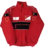 Veste de course F1 avec logo brodé, veste d'hiver en coton à la mode