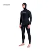 Wetsuits Drysuits m Camuflagem Wetsuit Fission Manga Comprida com Capuz 2 Peças de Neoprene Submersível Para Homens Mantenha-se Quente Fato de Mergulho Impermeável 230715