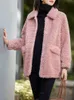 QNPQYX Womens Winter Jacket Parkas Demi-säsongjacka Super Hot Pocket Long Lapel Loose Warm Top Casure Coats Female Cardigan
