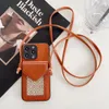 Luxury Handbag Phone Case Print Leather for iPhone 14 Promax Plus13 Mini Card Bag 11 12 Pro Max Inclusive Cover