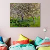 Campagne paysage toile Art pommiers en fleurs à Giverny Claude Monet peinture impressionniste Home Decor