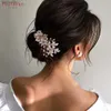 Youlapan HP302 KVINNA Comb Hårtillbehör Brudhår Pin Eloy Leaf Headbonad Wedding Headpiece Bridal Hair Accessories L230704