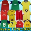 Gunner Vintage Mens Retro Soccer Jerseys V. Persie Vieira Merson Adams Camisa de futebol uniformes Henry Bergkamp Men Design clássico 82 83 84 86 88 90 1978 1980