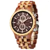 Wristwatches Wooden Men's Watch Casual Fashion Stylish Chronograph Quartz Watches Sport Outdoor Military Gift For Man