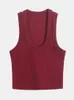 Vrouwen Tanks U-hals Brede Rand Vesten 2023 Zomer Mode Sexy Crop Tops Sling Vest Camis