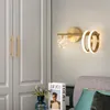Luminária de parede WPD bronze moderno LED 3 cores luz luxo criativo para decoração de sala de estar de cabeceira