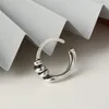 Cluster Ringen J1050ZFSILVER Aanpasbare Retro Wrap Thai Zilver S925 Trend Mode Verstelbaar Voor Vrouwen Meisjes Koreaanse Wedding Party Sieraden