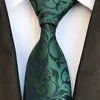 Bolo Ties Fashion 8cm Silk Men's Floral Tie Green Bule Jucquard Necktie Suit Men Business Business Party Neck Neck Homes Cravat 230717