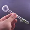 Tubo de quemador de aceite de bola de vidrio único de 30 mm Tubo de fumar de Pyrex grueso de pene masculino colorido Quemadores de tubo de paja de prueba para accesorios de agua Bong