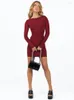 Casual Dresses Super Sexy Backless Bodycon Dress For Women 2023 Long Sleeve Mini Y2k Fashion Streetwear Club Outfits Slim Basic