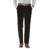 Pantaloni da uomo Business Pantaloni casual resistenti al freddo Cerniera con bottoni Fodera in pile ispessita da uomo Antigelo lungo