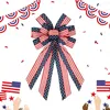装飾的な花愛国的な花輪弓アメリカ旗のバンティング|アメリカの玄関壁の壁のフェンスの装飾のための独立記念日