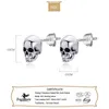 Stud TrustDavis Real 925 Sterling Thai Silver Orecchino Fashion Gothic Skull Orecchini per le donne Regalo di Halloween Gioielleria raffinata DA2537 J230717