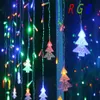 4M 100 LED curtain christmas tree icicle lights string fairy lights Christmas lights Eve Wedding party EU decoration 220 110V232l