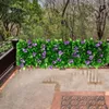 Tela de privacidade retrátil de painel de cerca de hera artificial de flores decorativas com folha de flor violeta jardim quintal decoração ao ar livre