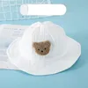 Korean Bear Baby Bucket Hat Solid Color Cartoon Fisherman Cap for Toddler Boy Girl Summer Thin Kids Panama Sun Caps