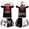 Мужские шорты Tiger Muay Thai Fighting Formts Sports Men and Women MMA с коротким рукавом с коротким рукавом фитнес -тренажер