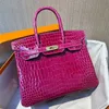 Sac à main du Nile Platinum Nile Luxurys Crocodile en cuir 30 pouces Pure Couture Fashion Fashion Womens