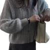 여자 스웨터 니트웨어 여성 스웨터 스웨터 Mujer 풀오버 랜턴 슬리브 소프트 왁스 느슨한 쇼 여성 라운드 칼라 뜨개기 가디건