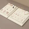 Decorative Plates Ciyye Microfiber Beige Jewelry Display Props Tray For Rings Earring Bracelet Necklaces Counter Window Set