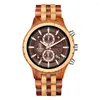 Wristwatches Wooden Men's Watch Casual Fashion Stylish Chronograph Quartz Watches Sport Outdoor Military Gift For Man