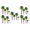 Fleurs décoratives modèle arbre Mini arbres tropicaux Micro aménagement paysager ornements de palmiers Adorable Miniature en plastique
