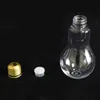 Hem LED-glödlampa Vattenflaska Plastmjölksaft Waters Bottle Disponable Leak-Proof Drink Cup med lock Creative Drinkware till sjöss