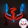 New Demon Slayer Glowing EL Wire Mask Kimetsu No Yaiba Characters Cosplay Costume Accessories Party Gift Japanese Anime Fox Halloween LED Mask