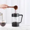 1pc Fransız Basın Kahve Makeresi Clear Fransız Kahve Press Hekim Kampı için Hekim Taşınabilir Fransız Kahve Yayınları Seyahat Seyahat Kahve Maker Filtre Pot