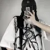 Camiseta de mujer Punk Vintage KoreanFashion Goth Graphic Mujeres Y2k Top Style Crop O-cuello Camiseta Streetwear japonés Camiseta de manga corta Camiseta 230717
