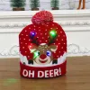 Fashion Christmas Knidted Hats Led LightMenカラフルなラミュアスニットニット帽子温かい前かがみビーニーソフトストレッチケーブルアクリルキャップニットビーニースチンギーブリムキャップJy17