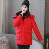 Trenchcoats voor dames 2023 Style Medium Long Down Cotton-Padded Jacket Girl Koreaanse versie Be All-Match Winter Thicken Warm houden Studentenjas