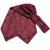 Conjunto de gravatas de pescoço de seda masculina Ascot Hanky Abotoaduras Jacquard Paisley Floral Vintage Gravata Atacado para Negócios de Casamento Masculino 230717