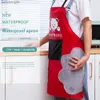 Avental de Cozinha Urso Fofo Criativo À Prova D' Água Cozinhar Avental de Cintura Manga Longa Toalha de Mão Bolso Grande com Fivela Ajustável Avental L230620