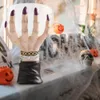Dekorativa föremål Figurer Broomstick Snack Bowl Stand Witch Hands Halloween Pumpkin Party Creative Basket 230717
