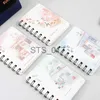 Anteckningar Anteckningar Mini Loose-Leaf Hand Book Notebook Diary Blank Notebooks Diaries Kawaii Student Notepad Planner School Office Supplies 85x105mm X0715