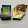 Utomhusspel Aktiviteter Legend Cthulhu Whispers of the Old Gods Luxe Gold Foil Tarot PVC Divination Cards With Frosted Finish in Nice Megnetic Box 230715