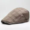 SBOY HATS HAT MEN FLAT IVY CAP SPRING SUMMER SUME GOLF DRIVING COTTON PLAID BERET BERETABLE AUTDOOR ACCESSORY209L