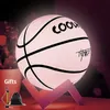 Balls Reflective Glow Basketball Size 5 6 7 Outdoor Street Cool Glowing Luminous Basketballs Child Youth Adults Free Gift 230717