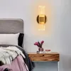 Vägglampa led akryl 3 ljusa färger monterade sconce för sovrumskorridor trappor badrum rostfri spegel front