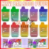 오리지널 팩토리 MRVI 9000 퍼프 바 플렉스 XXL 플러스 일회용 vape vape ske crystal bar e 담배 충전식 550mAh 배터리 18ml POD BOU ORION 퍼프 9K 펜