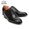 Fashion Dress Brogue Office Business Oxford Tio Saviano Designer Handmade Sapatos de couro genuínos homens originais 409