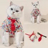 Cat Costumes Fashionable Pet Shirt Breathable Washable Dog Set With Bow-knot Button Closure Super Soft For Summer